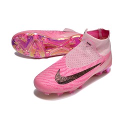 Nike Phantom GX Elite FG High top Pink Women and Men Soccer Cleats