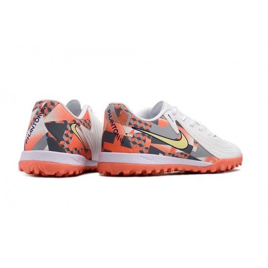 Popular Goods Nike Phantom GX II ACAD LV8 TF White Orange Mens Soccer Cleats Shop Online