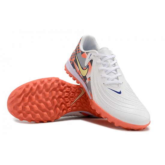 Popular Goods Nike Phantom GX II ACAD LV8 TF White Orange Mens Soccer Cleats Shop Online