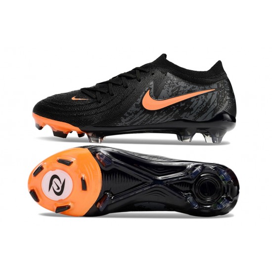 High Quality Nike Phantom Luna Elite FG Black and Orange Mens Soccer Cleats For Sale