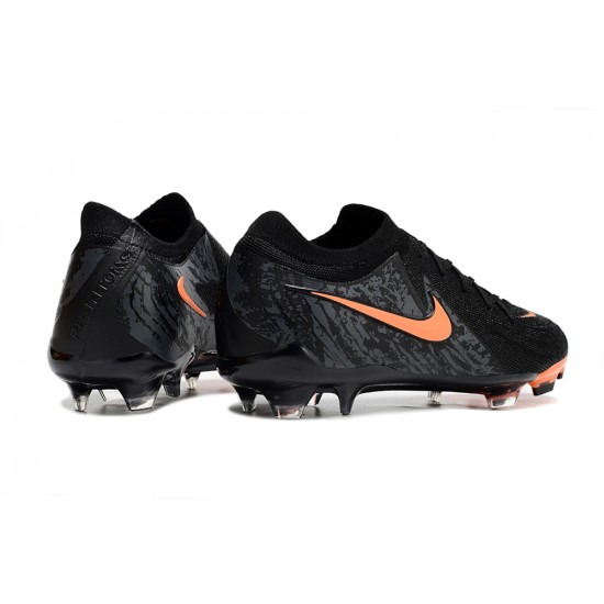 High Quality Nike Phantom Luna Elite FG Black and Orange Mens Soccer Cleats For Sale