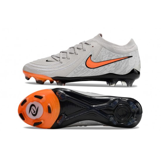 Discover Nike Phantom Luna Elite FG Grey Orange Mens Soccer Cleats Sale