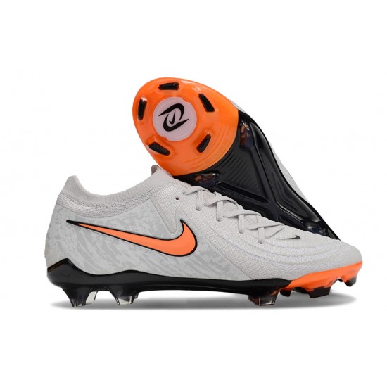 Discover Nike Phantom Luna Elite FG Grey Orange Mens Soccer Cleats Sale