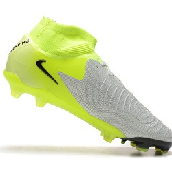 Nike Phantom Luna Elite FG High top Chartreuse Grey Soccer Cleats