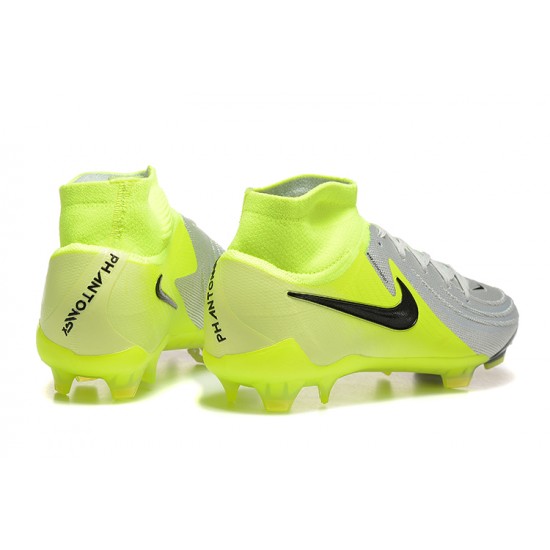 To Find A Ready Market Nike Phantom Luna Elite FG High top Chartreuse Grey Soccer Cleats Sale