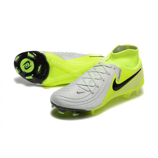 To Find A Ready Market Nike Phantom Luna Elite FG High top Chartreuse Grey Soccer Cleats Sale