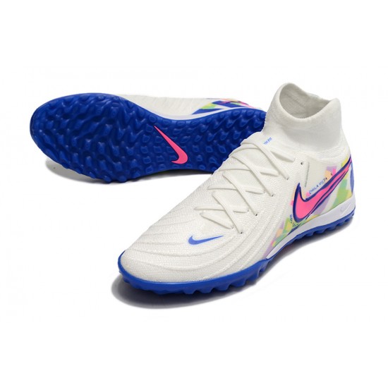 Discover the top-selling Nike Phantom Luna Elite TF High top White Blue Mens Soccer Cleats Online