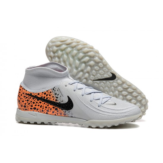 Salable Goods Nike Phantom Luna Elite TF High top White Orange Mens Soccer Cleats For Sale