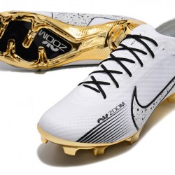 Nike Air Zoom Mercurial Vapor XV Elite FG Gold Black White Soccer Cleats