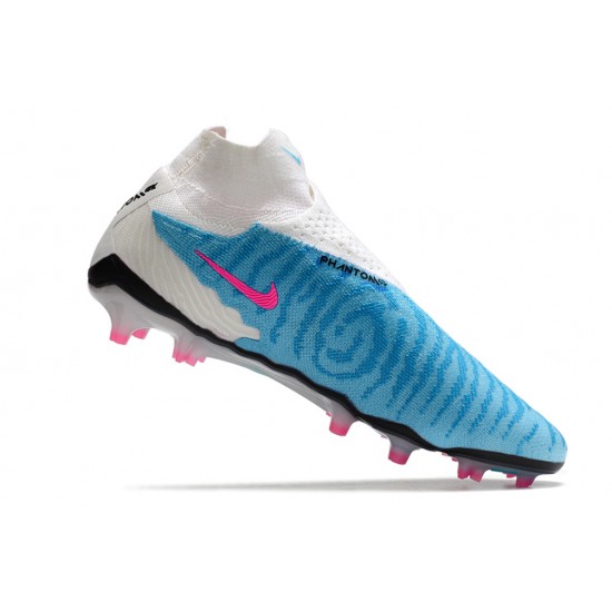 Nike Phantom GX Elite FG Blue White Pink High Soccer Cleats