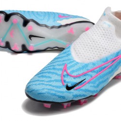 Nike Phantom GX Elite FG Blue White Pink High Soccer Cleats