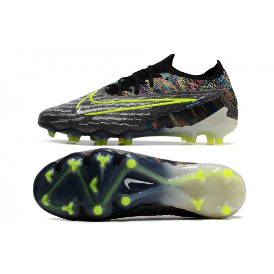 Click To Order Nike Phantom GX Elite FG Soccer Cleats Black Green Shoes Sale