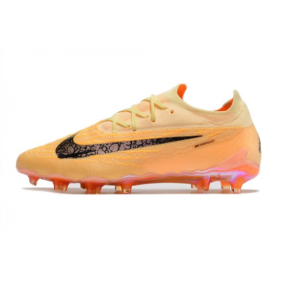 Salable Goods Nike Phantom GX Elite FG Yellow Black Low Soccer Cleats Online