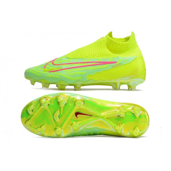 Explore Nike Phantom GX Elite FG Yellow Green High Soccer Cleats On Sale