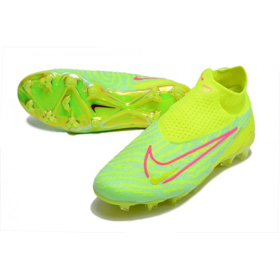 Explore Nike Phantom GX Elite FG Yellow Green High Soccer Cleats On Sale