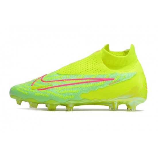 Explore Nike Phantom GX Elite FG Yellow Green High Soccer Cleats On Sale