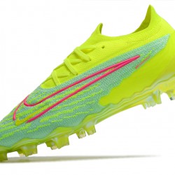 Nike Phantom GX Elite FG Yellow Green Low Soccer Cleats