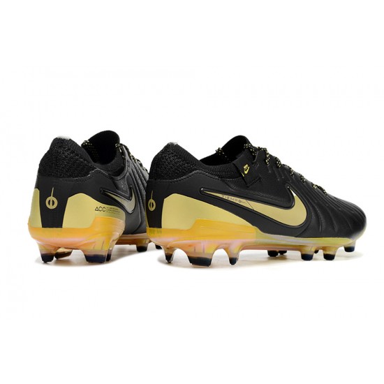 Our Top Picks Nike Tiempo Legend 10 Elite FG Black Yellow Mens Soccer Cleats Online