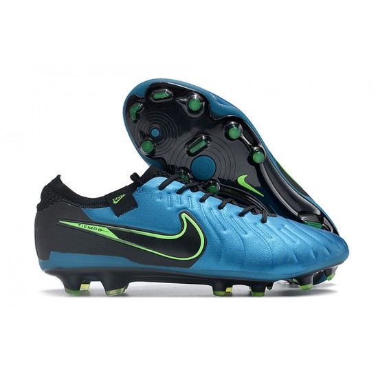 To Have A Strong Footing In A Market Nike Tiempo Legend 10 Elite FG Blue Black Mens Soccer Cleats Shop Online