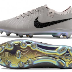 Nike Tiempo Legend 10 Elite FG Grey Gold Women and Men Soccer Cleats