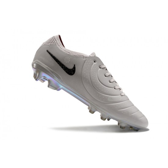 Goods That Sell Well Nike Tiempo Legend 10 Elite FG Grey Gold Women and Men Soccer Cleats Shop