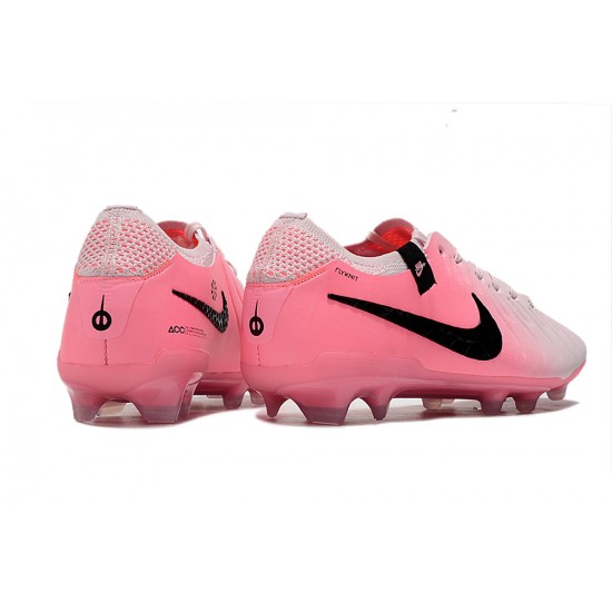 Choose To Buy Nike Tiempo Legend 10 Elite FG Pink and White Women and Men Soccer Cleats On Sale