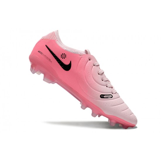 Choose To Buy Nike Tiempo Legend 10 Elite FG Pink and White Women and Men Soccer Cleats On Sale