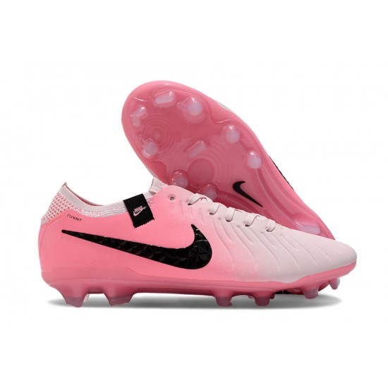 Choose To Buy Nike Tiempo Legend 10 Elite FG Pink and White Women and Men Soccer Cleats On Sale