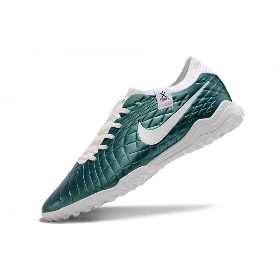 Click To Buy Nike Tiempo Legend 10 Elite TF Teal White Women and Men Soccer Cleats Shop Online