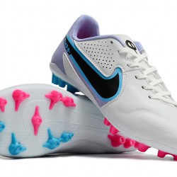 Nike Legend 9 Academy AG Low-Top White Purple Blue Men Soccer Cleats 