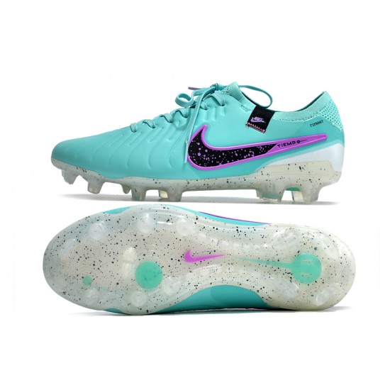 Click To Order Nike Tiempo Legend 10 Elite FG Ltblue Purple Black Low Soccer Cleats Sale