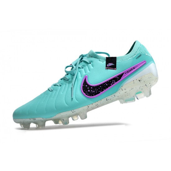 Click To Order Nike Tiempo Legend 10 Elite FG Ltblue Purple Black Low Soccer Cleats Sale