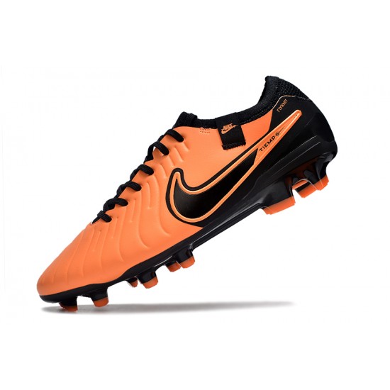 Nike Tiempo Legend 10 Elite FG Orange And Black Low Soccer Cleats