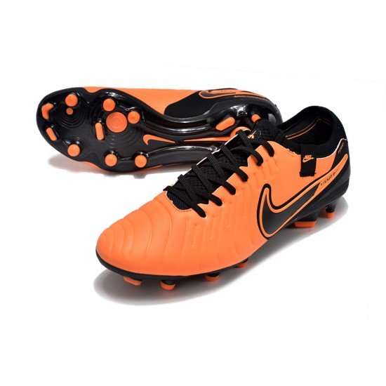 Nike Tiempo Legend 10 Elite FG Orange And Black Low Soccer Cleats