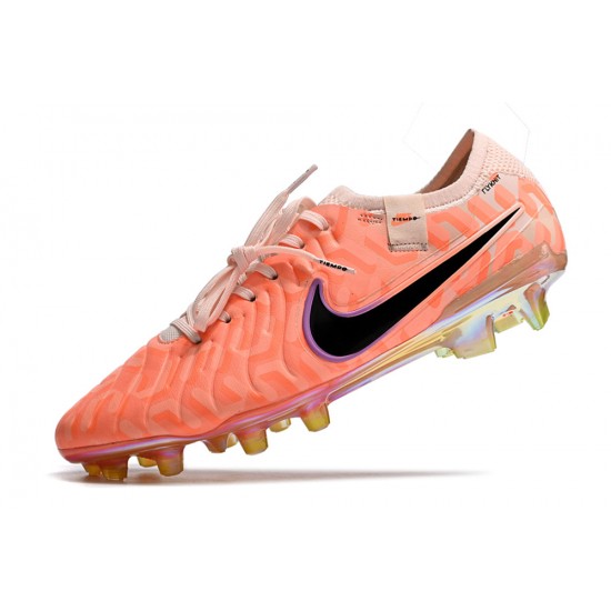 The Best Seller Nike Tiempo Legend 10 Elite FG Orange Black Low Soccer Cleats For Sale