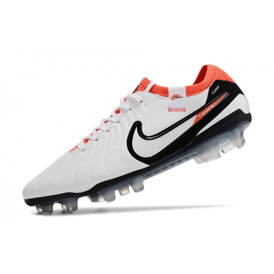 Salable Goods Nike Tiempo Legend 10 Elite FG Orange Black White Low Soccer Cleats Online