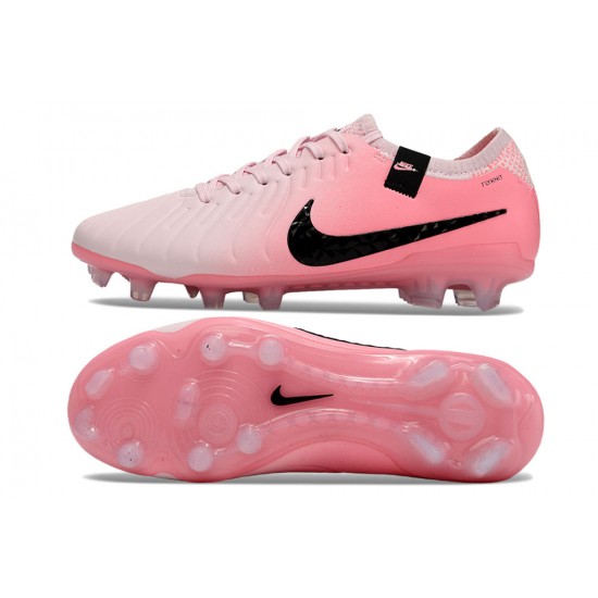 High Quality Nike Tiempo Legend 10 Elite FG Pink Black Low Soccer Cleats Online