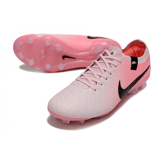 Nike Tiempo Legend 10 Elite FG Pink Black Low Soccer Cleats