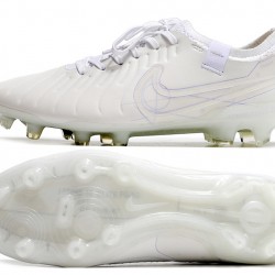 Nike Tiempo Legend 10 Elite FG White Beige Low Soccer Cleats