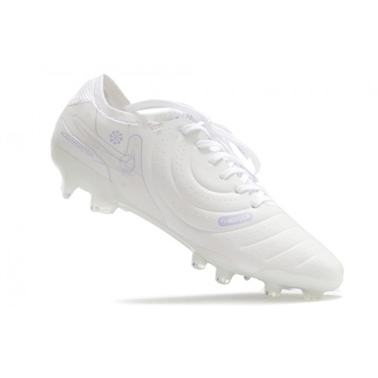 Nike Tiempo Legend 10 Elite FG White Beige Low Soccer Cleats