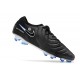 Where To Get Nike Tiempo Legend 10 Elite FG White Blue Black Low Soccer Cleats On Sale