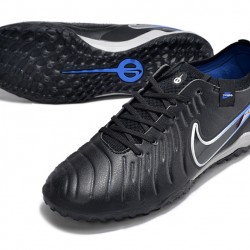 Nike Tiempo Legend 10 Elite TF Low-Top Black Grey Men Soccer Cleats 