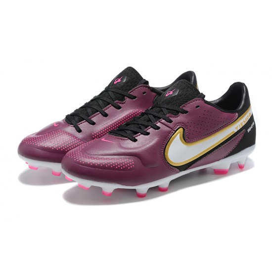 Shop the latest Nike Tiempo Legend 9 Elite FG Low-Top Purple White Men Soccer Cleats Shop