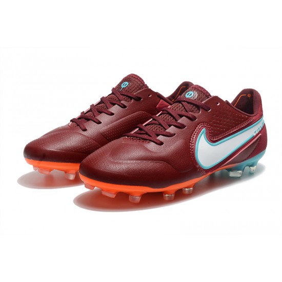 Discover Nike Tiempo Legend 9 Elite FG Low-Top Red Blue Men Soccer Cleats Online Shop