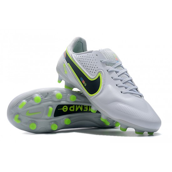 Select and Buy Nike Tiempo Legend 9 Elite FG Low-Top White Green Men Soccer Cleats Sale