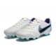 Popular Goods Nike Tiempo Legend 9 Elite FG Low-Top White Purple Blue Men Soccer Cleats Online