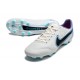 Popular Goods Nike Tiempo Legend 9 Elite FG Low-Top White Purple Blue Men Soccer Cleats Online