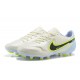 Nike Tiempo Legend 9 Elite FG Low-Top White Yellow Blue Men Soccer Cleats 