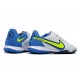 Click To Order Nike Tiempo Legend 9 Pro TF Low-Top White Blue Yellow Men Soccer Cleats Online