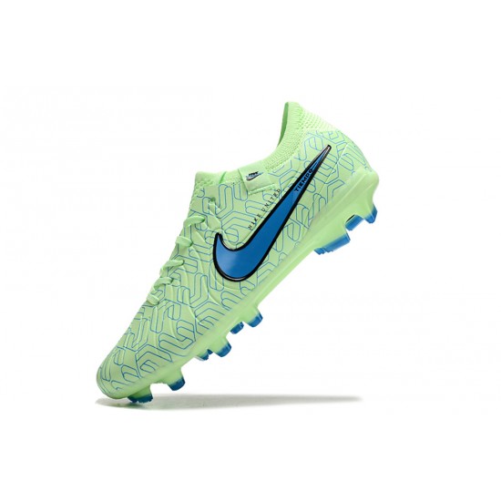 Nike Tiempo Legend 10 Elite FG Low Soccer Cleats Green Blue For Men
